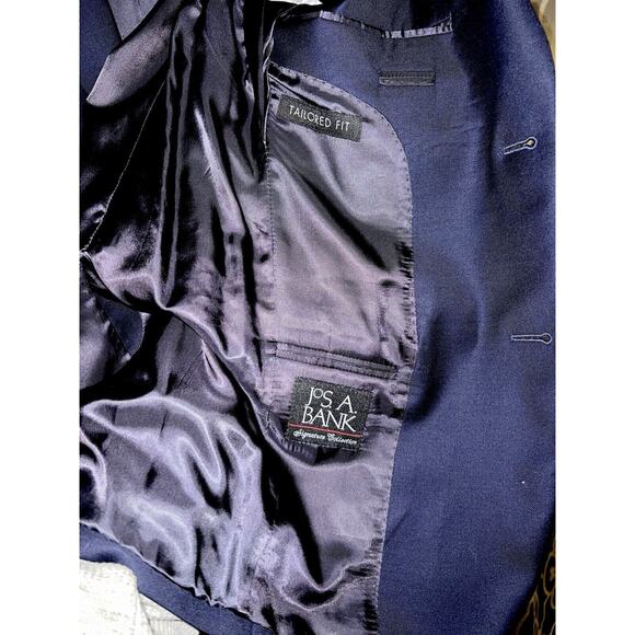 Jos. A. Bank Signature Collection Mens Navy 100% Wool Blazer 36 RG - Picture 4 of 4